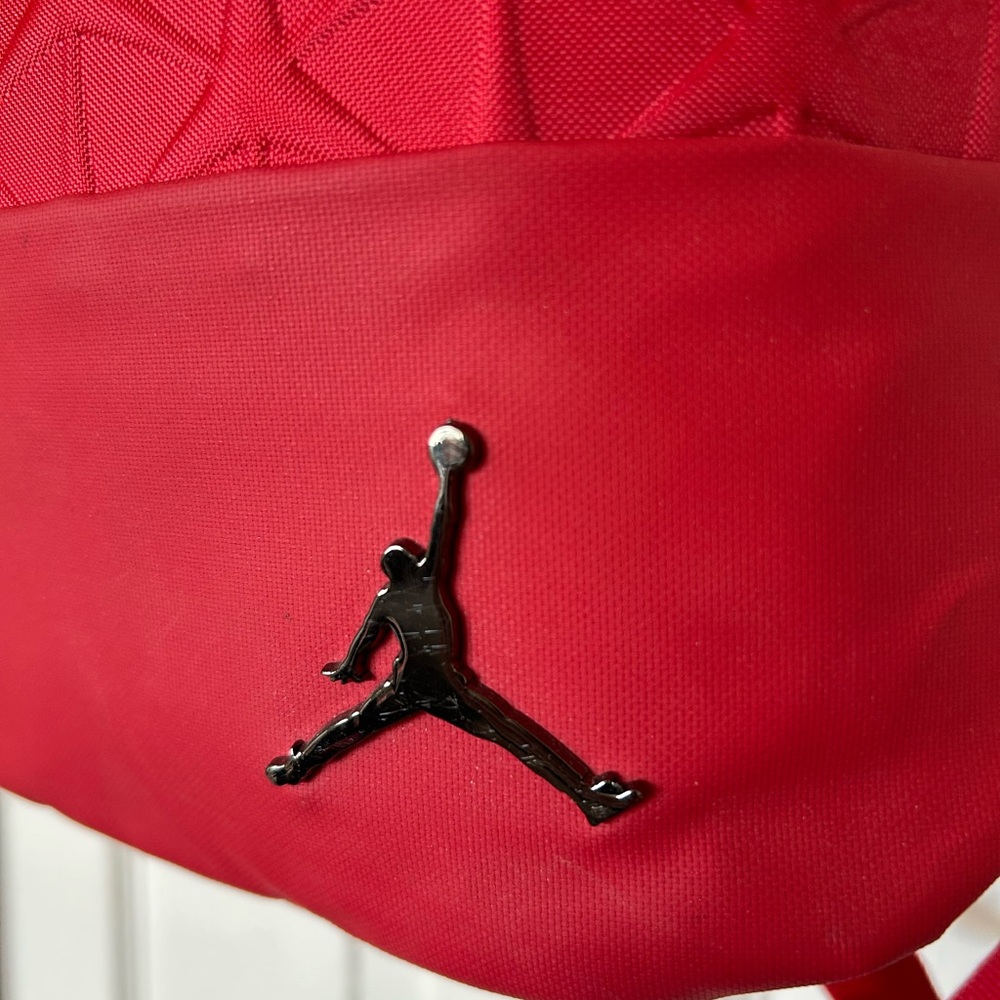 Nike Air Jordan Red Geometric Backpack - Picture 2 of 9